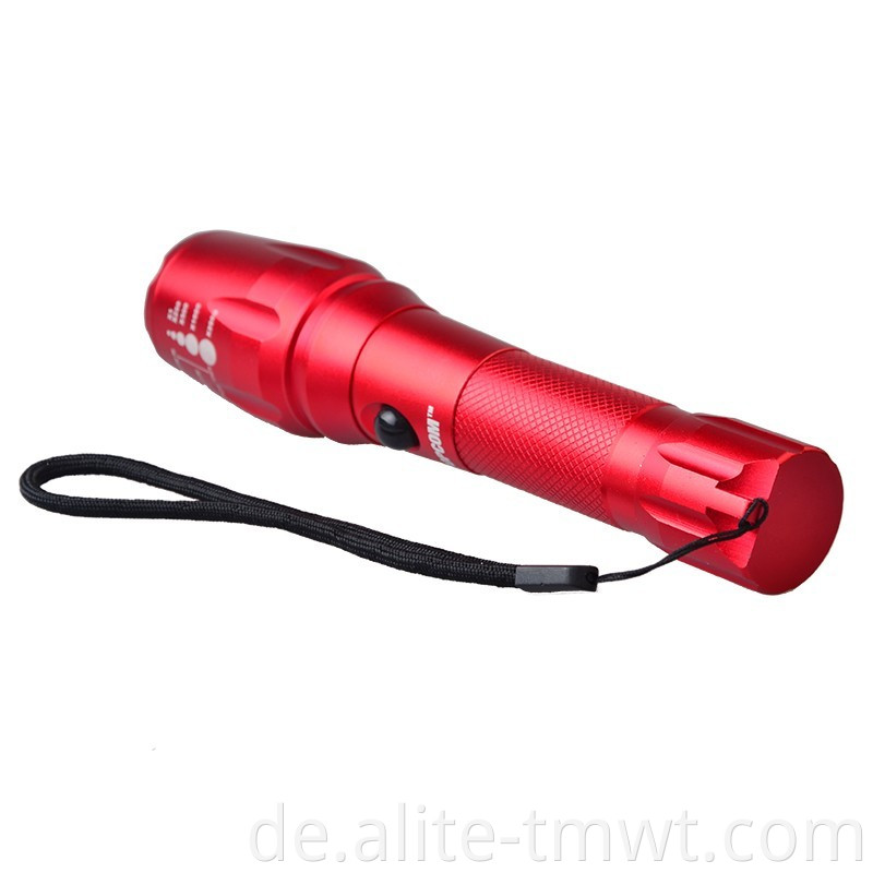 XM-L T6 Zoom wasserdichte LED wiederaufladbare Taschenlampe mit Ladestopfen